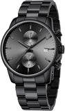 Fashion Business Mens Watches with Stainless Steel Waterproof Chronograph Quartz Watch for Men, Auto Date